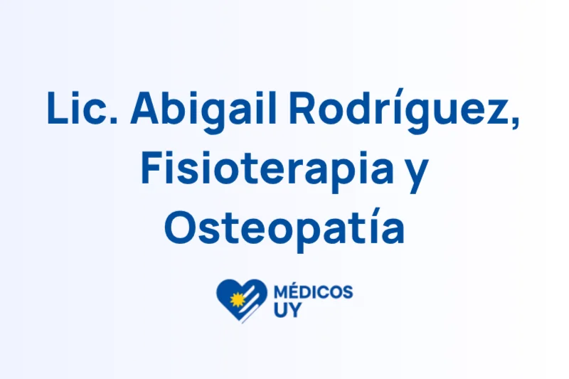 Lic. Abigail Rodríguez, Fisioterapia y Osteopatía